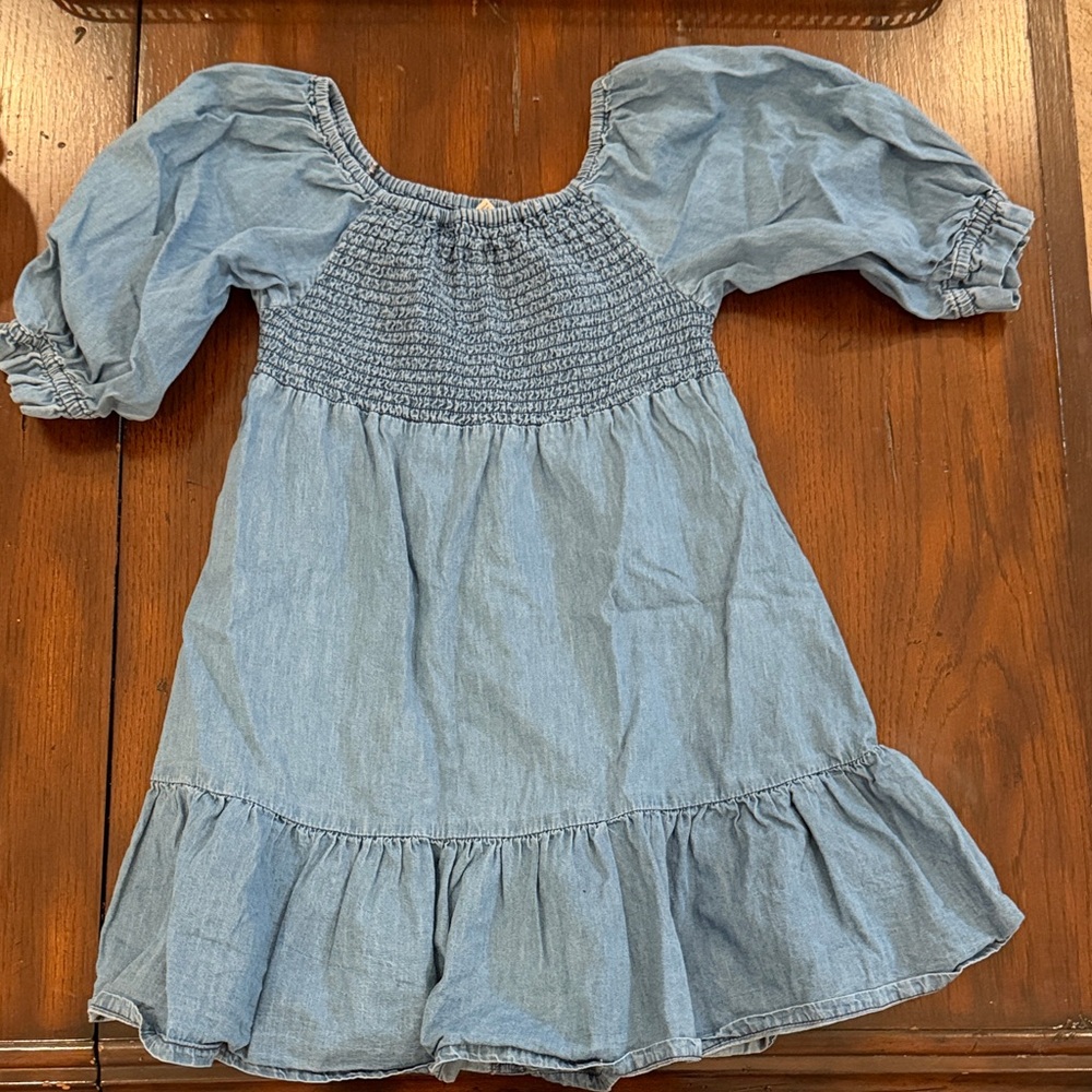Jessica Simpson Girls Light Blue Smocked denim Dress